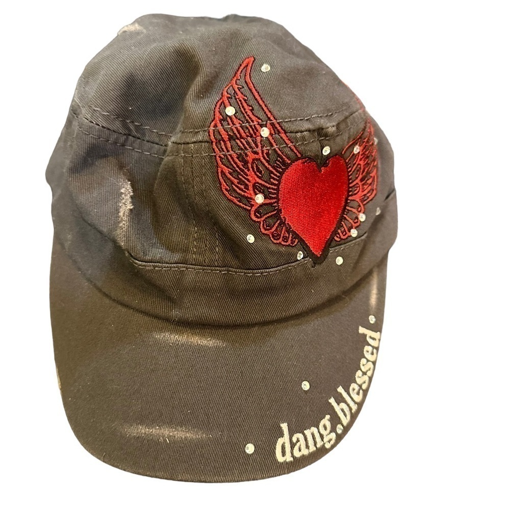Dang‎ Blessed Dang Chicks Gray Red Hat Cap